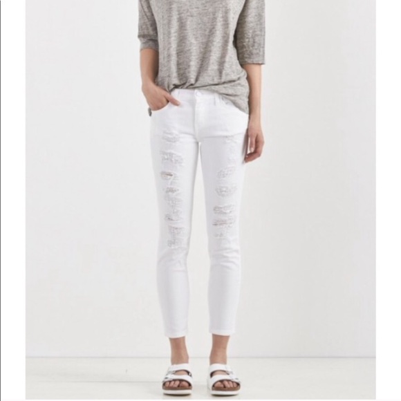 Current Elliot white Stiletto jeans size 24 - Picture 1 of 9